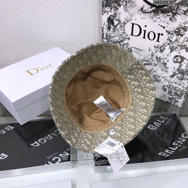 Dior新品女士帽子 迪奧老花漁夫帽遮陽帽  mm1444